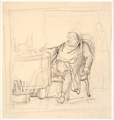 夕食の席の太った男 作： Wilhelm Marstrand