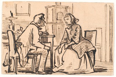 寡婦の訪問 作： Wilhelm Marstrand