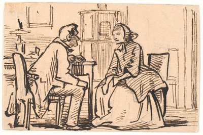 寡婦の訪問 作： Wilhelm Marstrand