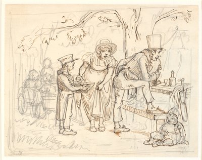 靴職人一家の森旅でのアクシデント 作： Wilhelm Marstrand