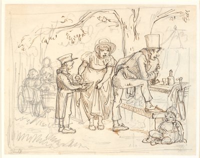 靴職人一家の森旅でのアクシデント 作： Wilhelm Marstrand