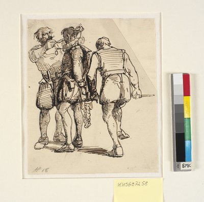 Rosenkrantz t.h. とのグループ。 上図（kksgb7257） 作： Wilhelm Marstrand
