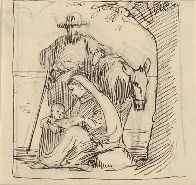 エジプトへの途中で休憩 作： Wilhelm Marstrand