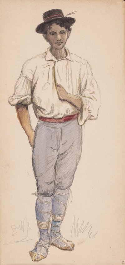 イタリアの農夫または羊飼い 作： Wilhelm Marstrand