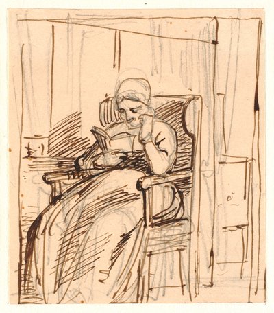 老婦人読書 作： Wilhelm Marstrand