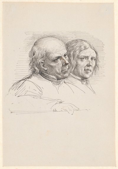 2 人のスウェーデンの農民の肖像研究 作： Wilhelm Marstrand