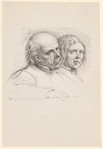 2 人のスウェーデンの農民の肖像研究 作： Wilhelm Marstrand