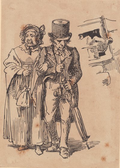 歩く老夫婦 作： Wilhelm Marstrand