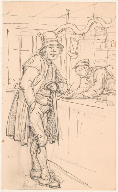 食料品店でスウェーデンの農民 作： Wilhelm Marstrand