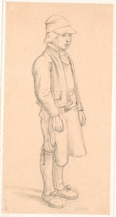 帽子をかぶったスウェーデンの少年 作： Wilhelm Marstrand