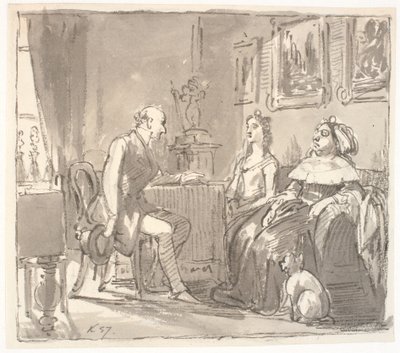 彼女の優雅な訪問 作： Wilhelm Marstrand