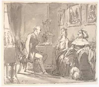 彼女の優雅な訪問 作： Wilhelm Marstrand