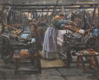 Hjula 製織工場のインテリア 作： Wilhelm Peters
