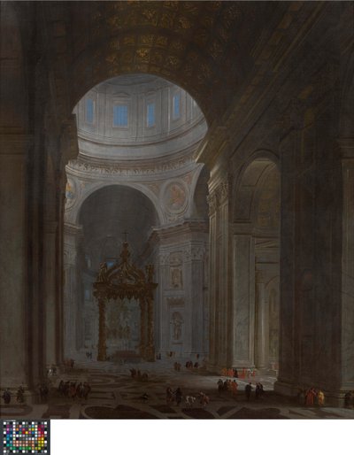 ローマのサン・ピエトロ寺院内部 作： Wilhelm Schubert van Ehrenberg