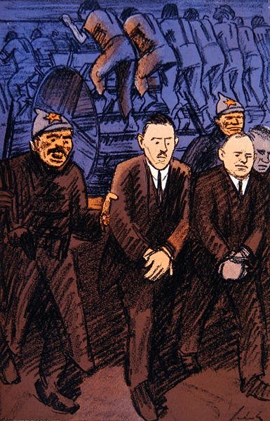 「Simplicissimus」誌からの、ロシアのドイツ人技術者の似顔絵 作： Wilhelm Schulz