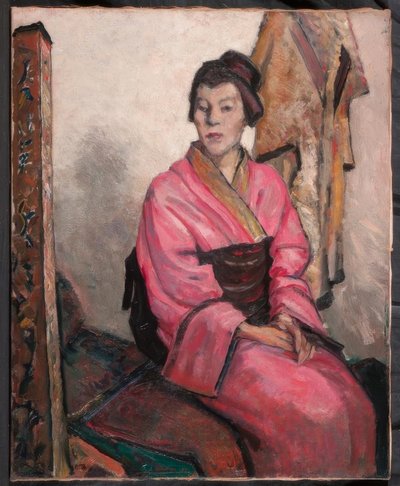 着物を着た女性 作： Wilhelm Thöny