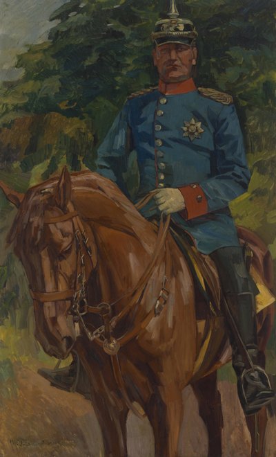 乗馬の肖像画 作： Wilhelm Trübner