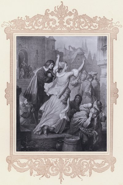 クラルヒェン、エグモント（リトグラフ 作： Wilhelm von (after) Kaulbach