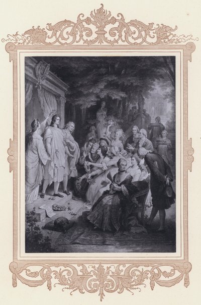 ワイマールのゲーテ（リトグラフ 作： Wilhelm von (after) Kaulbach
