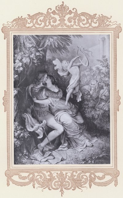 ヘレナ、ファウスト（リトグラフ 作： Wilhelm von (after) Kaulbach