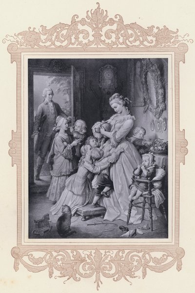 ロッテ、ヴェルタースの苦悩（リトグラフ 作： Wilhelm von (after) Kaulbach