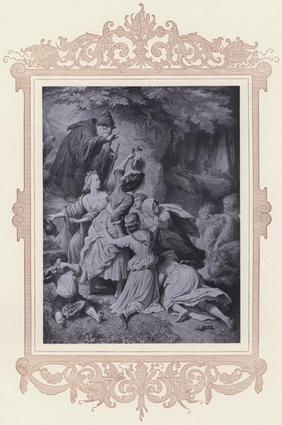 Madchen Im Walde, The Faithful Eckart (litho) 作： Wilhelm von (after) Kaulbach