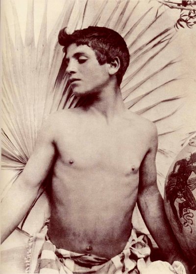 男性のヌードの研究、1900年頃 作： Baron Wilhelm von Gloeden