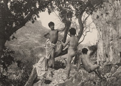 男性のヌードヌードの研究、1900年頃 作： Baron Wilhelm von Gloeden