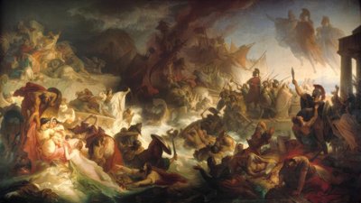 サラミス480 BCでの海戦紀元前 作： Wilhelm von Kaulbach