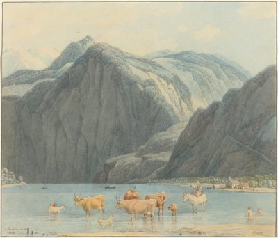 聖バルトロメの断崖のあるケーニヒゼー 作： Wilhelm von Kobell