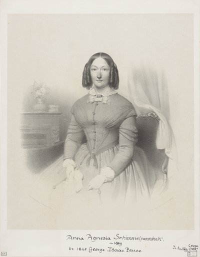 アンナ・アグネシア・ブルース・シンメルペニンクの肖像 作： Wilhelmus Cornelis Chimaer van Oudendorp