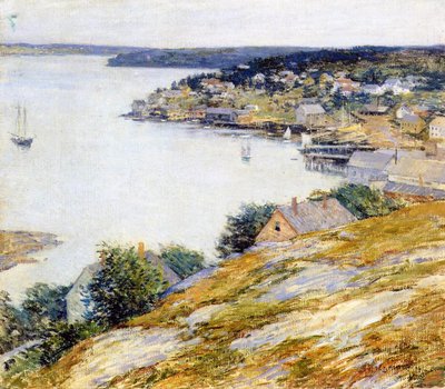 イーストブースベイハーバー、1904 作： Willard Leroy Metcalf