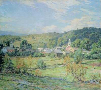 9月の朝、プレーンフィールド、ニューハンプシャー 作： Willard Leroy Metcalf