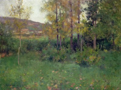 春の風景、ジヴェルニー 作： Willard Leroy Metcalf