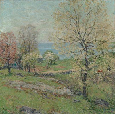 1916年の「The Budding Oak」。 作： Willard Leroy Metcalf
