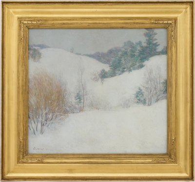 白い牧草地 作： Willard Leroy Metcalf