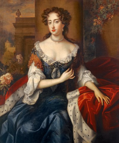 クイーン・メアリー2世c.1685（キャンバスに油彩） 作： Willem (studio of) Wissing