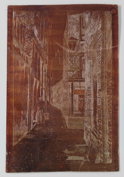 ライスウェイクまたはスヘーフェニンゲンの古い街並み 作： Willem Adrianus Grondhout (signed by artist)