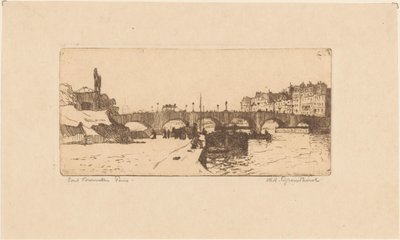 パリのトルネル橋 作： Willem Adrianus Grondhout (signed by artist)