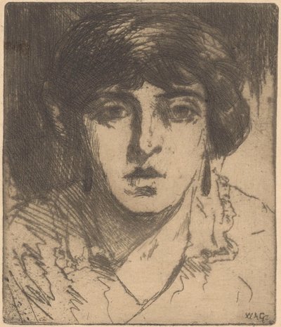 見知らぬ女性の肖像 作： Willem Adrianus Grondhout (signed by artist)