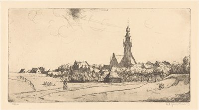 Veere (オブジェクトの元のタイトル) 作： Willem Adrianus Grondhout (signed by artist)