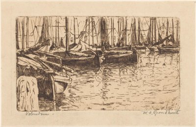 Volendam (オブジェクトの元のタイトル) 作： Willem Adrianus Grondhout (signed by artist)