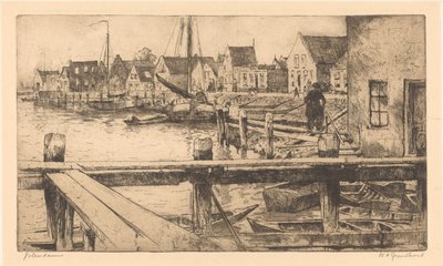 Volendam (オブジェクトの元のタイトル) 作： Willem Adrianus Grondhout (signed by artist)
