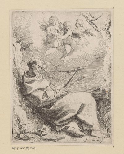 十字架を持つアッシジの聖フランチェスコ 作： Willem Basse (attributed to)