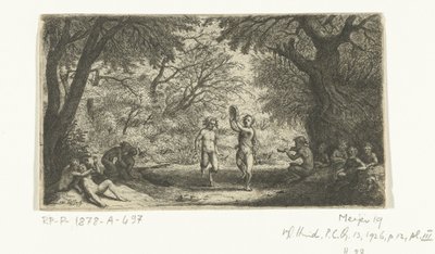 サテュロスと森のニンフのパーティー 作： Willem Basse