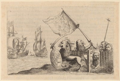 ライオンズ・プロテクティング・ザ・ガーデン・オブ・ザ・ユナイテッド・プロヴィンス、1634年 作： Willem Basse