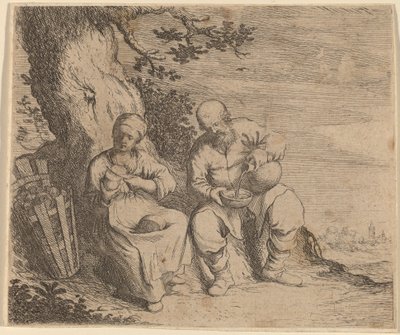 木の下に座る農民のカップル 16301660年頃 作： Willem Basse