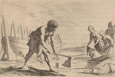 女神カリプソの島のユリシーズ』1634年 作： Willem Basse