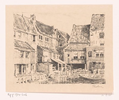 エンクホイゼンの古民家の裏 古民家 遠恵前（原題） 作： Willem Bastiaan Tholen (signed by artist)