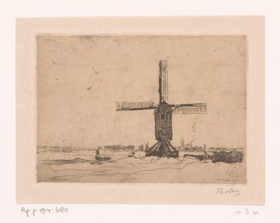 ドースバーガー ミル ドースブルフ近くの製粉所 (原題) 作： Willem Bastiaan Tholen (signed by artist)